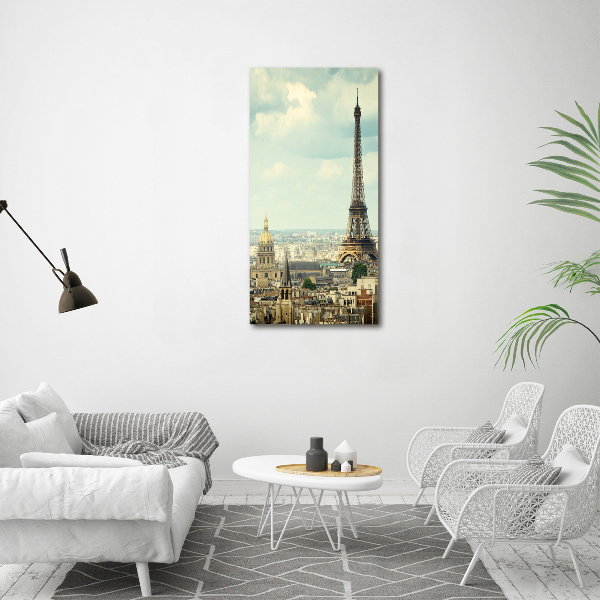 Quadro foto su tela verticale Torre Eiffel Parigi