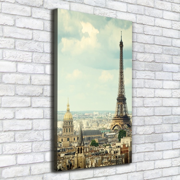 Quadro foto su tela verticale Torre Eiffel Parigi