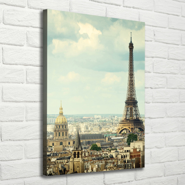 Quadro foto su tela verticale Torre Eiffel Parigi