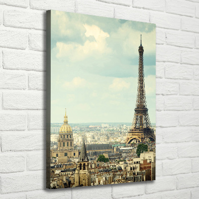 Quadro foto su tela verticale Torre Eiffel Parigi