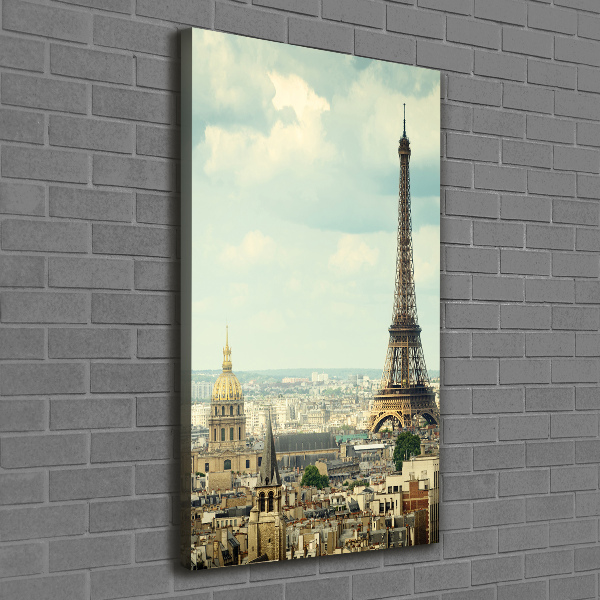 Quadro foto su tela verticale Torre Eiffel Parigi