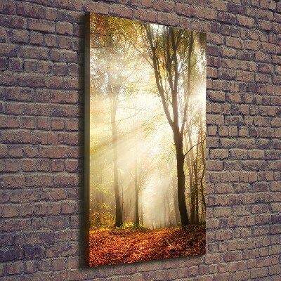 Quadro su tela canvas verticale Foresta in autunno