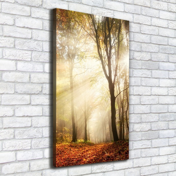 Quadro su tela canvas verticale Foresta in autunno