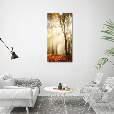 Quadro su tela canvas verticale Foresta in autunno