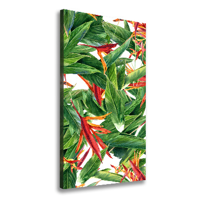 Quadro su tela canvas verticale Strelitzia reginae