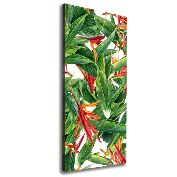 Quadro su tela canvas verticale Strelitzia reginae