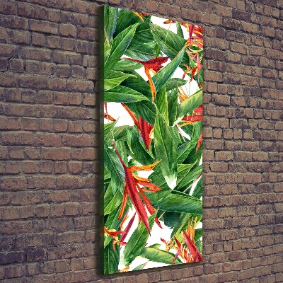 Quadro su tela canvas verticale Strelitzia reginae