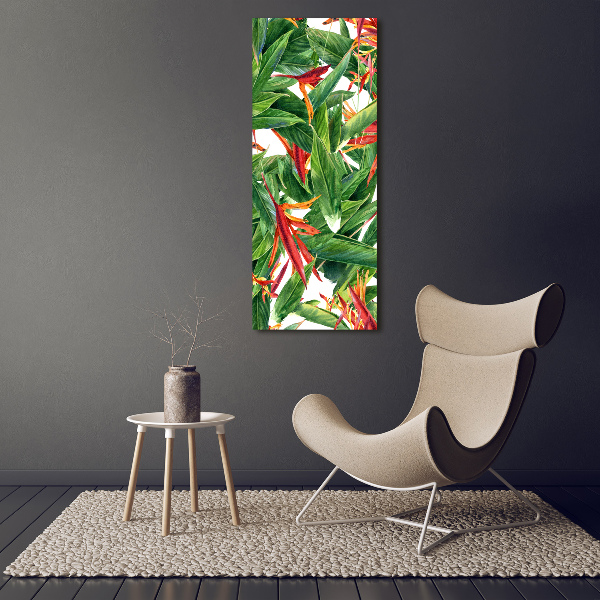 Quadro su tela canvas verticale Strelitzia reginae