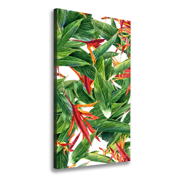 Quadro su tela canvas verticale Strelitzia reginae