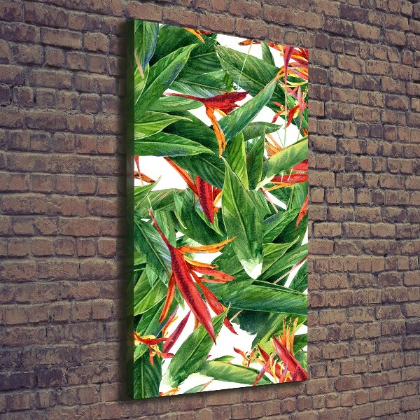 Quadro su tela canvas verticale Strelitzia reginae