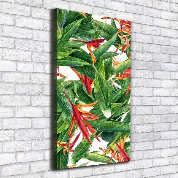 Quadro su tela canvas verticale Strelitzia reginae
