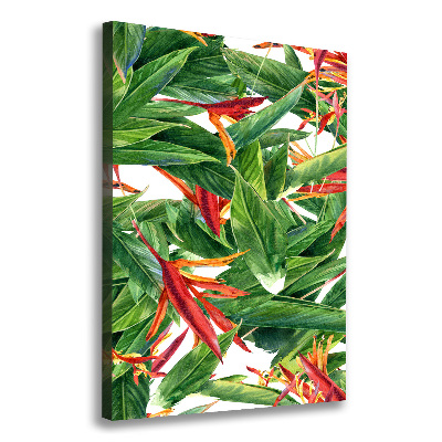 Quadro su tela canvas verticale Strelitzia reginae