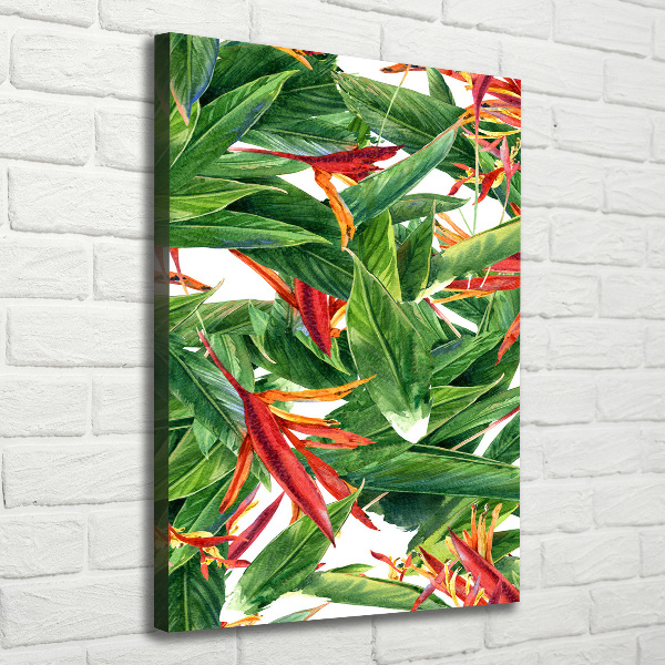 Quadro su tela canvas verticale Strelitzia reginae
