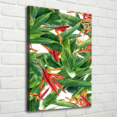 Quadro su tela canvas verticale Strelitzia reginae