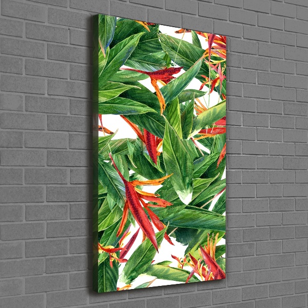 Quadro su tela canvas verticale Strelitzia reginae