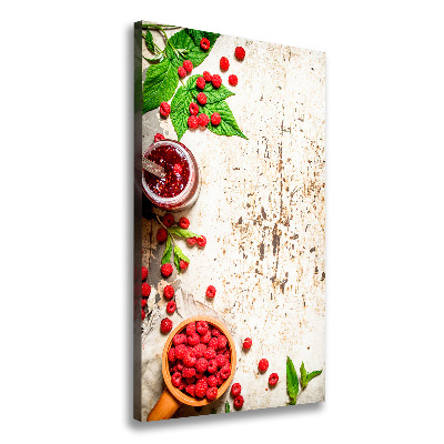 Stampa quadro su tela verticale Marmellata di lamponi