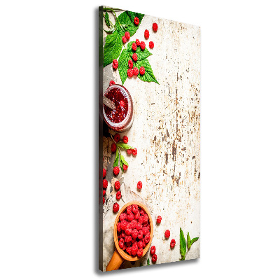 Stampa quadro su tela verticale Marmellata di lamponi