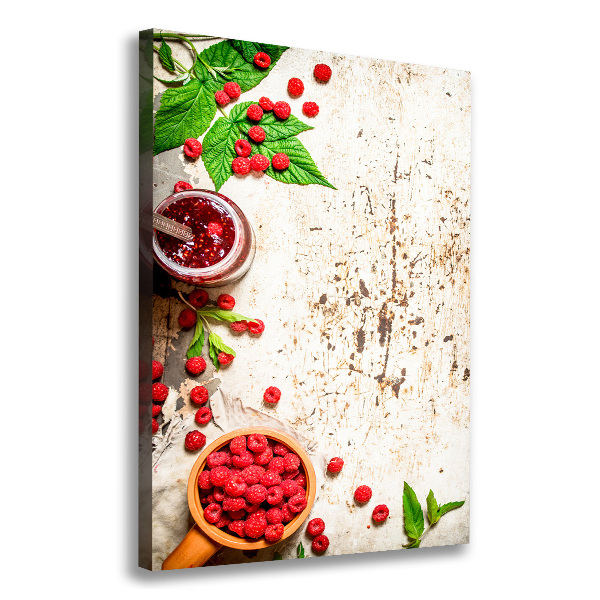 Stampa quadro su tela verticale Marmellata di lamponi