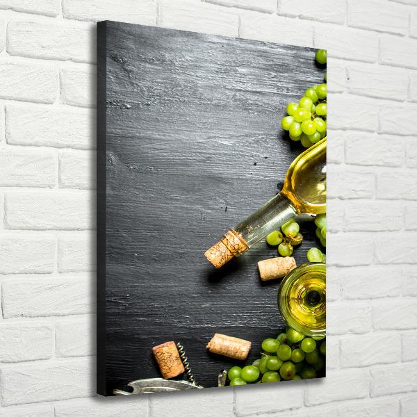 Quadro su tela canvas verticale Uva e vino