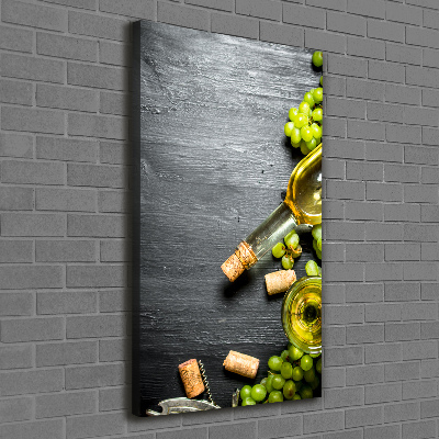 Quadro su tela canvas verticale Uva e vino