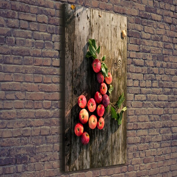 Stampa quadro su tela verticale Mele sul tavolo