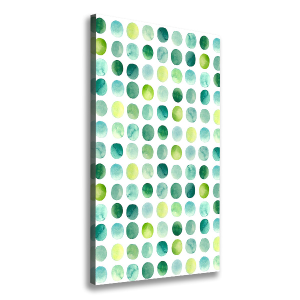 Quadro su tela canvas verticale Punti verdi