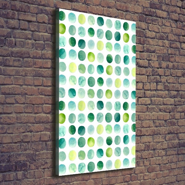 Quadro su tela canvas verticale Punti verdi