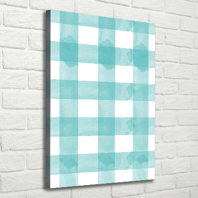 Quadro foto su tela verticale A quadri blu