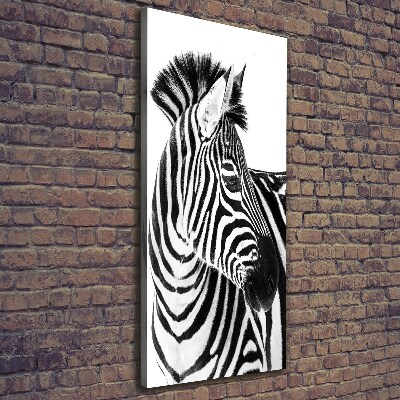 Quadro su tela canvas verticale Zebra nella neve