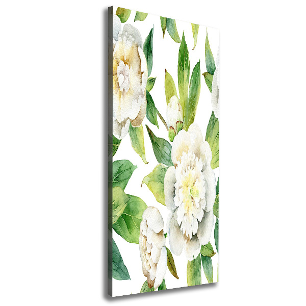 Quadro su tela canvas verticale Peonie