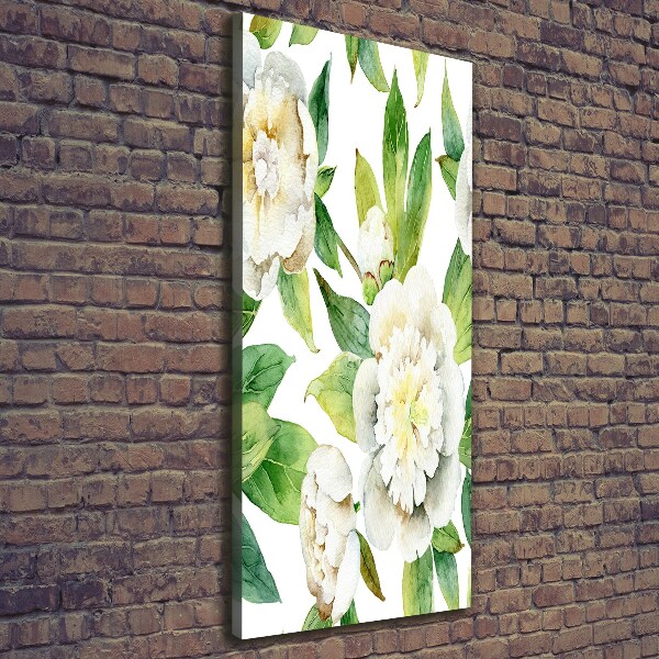 Quadro su tela canvas verticale Peonie