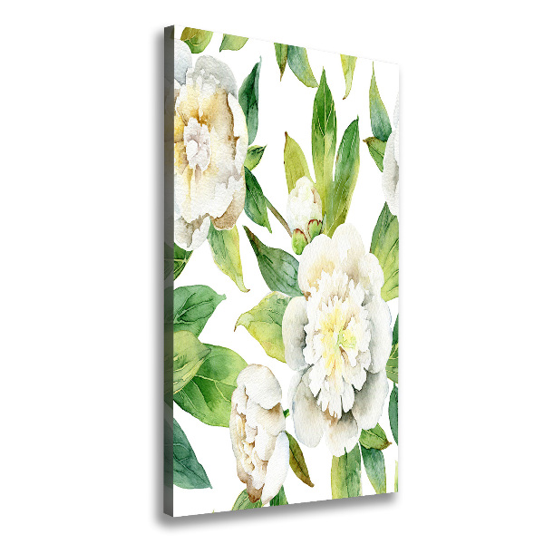 Quadro su tela canvas verticale Peonie