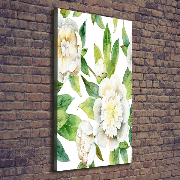 Quadro su tela canvas verticale Peonie