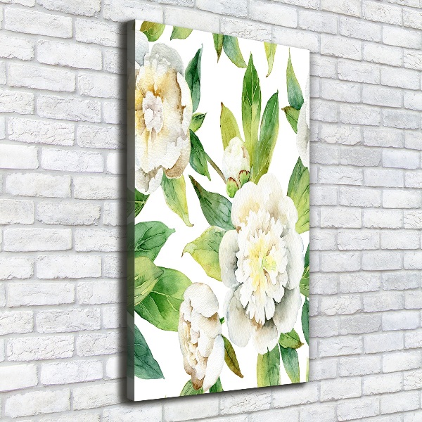 Quadro su tela canvas verticale Peonie
