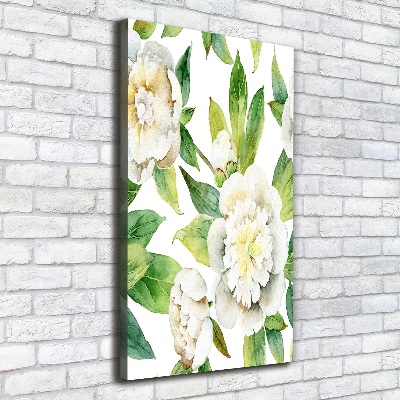 Quadro su tela canvas verticale Peonie