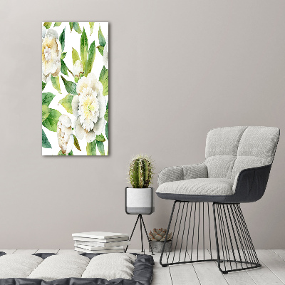 Quadro su tela canvas verticale Peonie