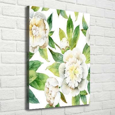 Quadro su tela canvas verticale Peonie