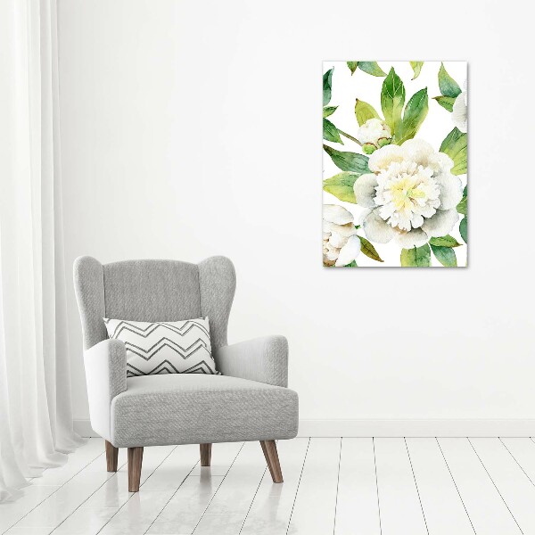 Quadro su tela canvas verticale Peonie