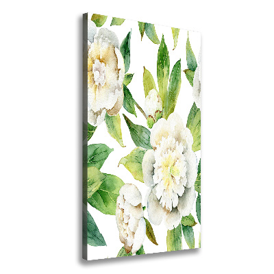 Quadro su tela canvas verticale Peonie
