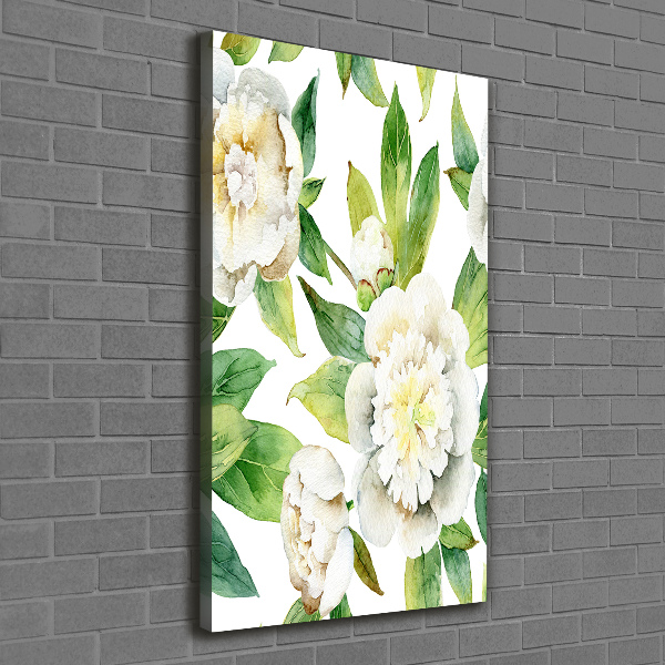 Quadro su tela canvas verticale Peonie