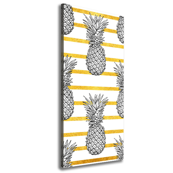 Quadro su tela canvas verticale Strisce di ananas