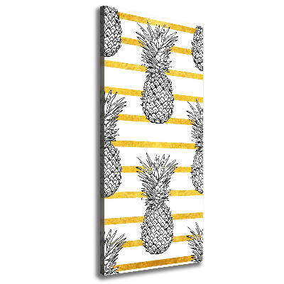 Quadro su tela canvas verticale Strisce di ananas