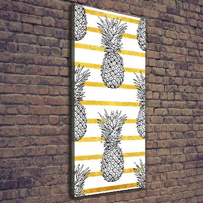 Quadro su tela canvas verticale Strisce di ananas