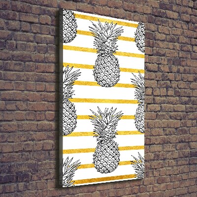 Quadro su tela canvas verticale Strisce di ananas