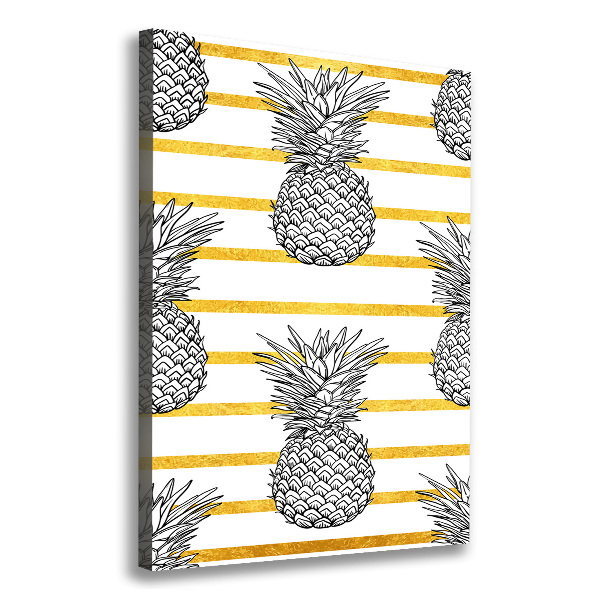 Quadro su tela canvas verticale Strisce di ananas