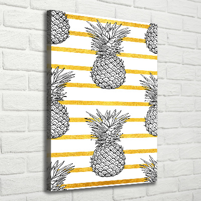 Quadro su tela canvas verticale Strisce di ananas