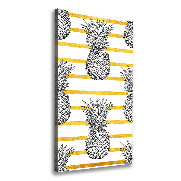 Quadro su tela canvas verticale Strisce di ananas