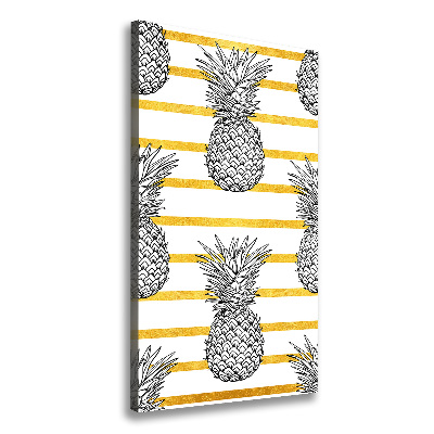 Quadro su tela canvas verticale Strisce di ananas