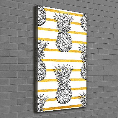 Quadro su tela canvas verticale Strisce di ananas