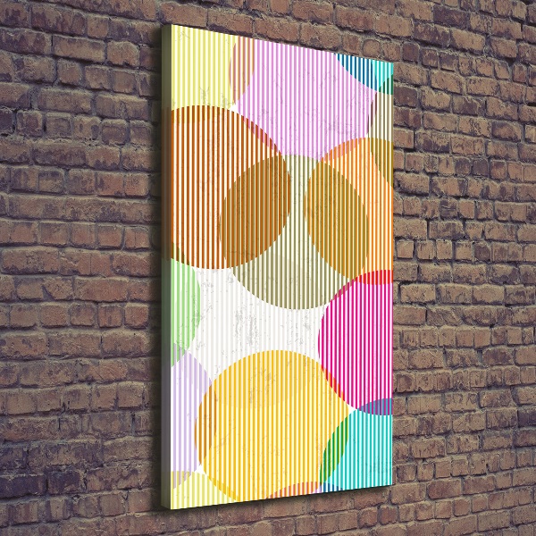 Stampa quadro su tela verticale Cerchi colorati